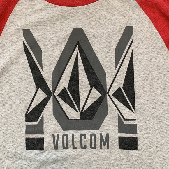 VOLCOM TEE SHIRT TOP COTTON GRAPHIC 3/4 SLEEVE LOGO DIAMOND - Picture 2 of 9